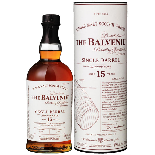 Balvenie "Single Barrel" 15 YO Single Malt Scotch (70 cl.)-Mr. Booze.dk