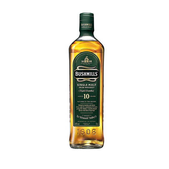 Bushmills 10 YO Irish Single Malt Whisky(70 cl.)-Mr. Booze.dk