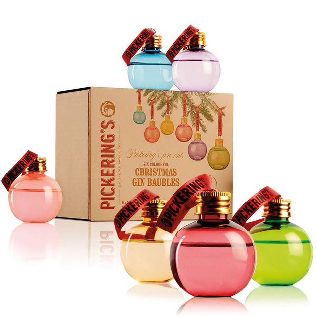 Pickering's Gin Julekugler (6x5cl/pk) (5 cl.)-Mr. Booze.dk