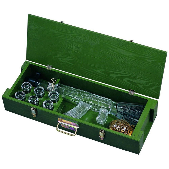 Red Army Kalashnikov Vodka m/våbenkasse (120 cl.)-Mr. Booze.dk