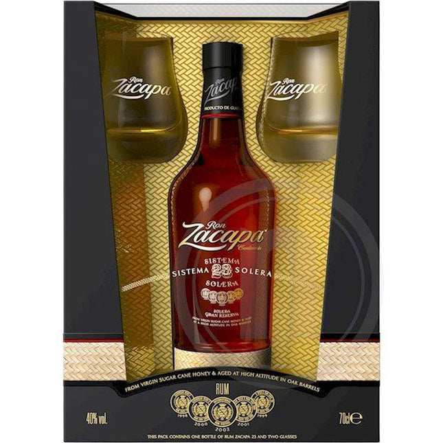 Zacapa Centenario 23 YO (Giftbox m/2 glas) (70 cl.)-Mr. Booze.dk