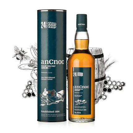 AnCnoc 24 YO Speyside Single Malt Scotch (70 cl.)-Mr. Booze.dk