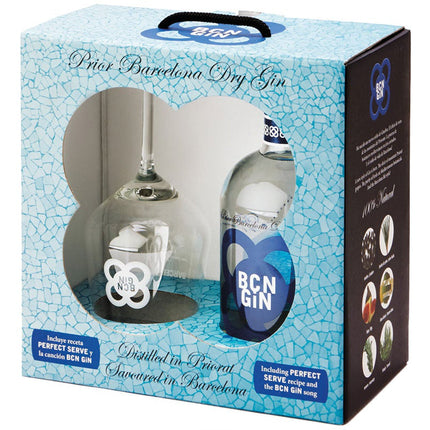 BCN Gin m/glas (70 cl.)-Mr. Booze.dk