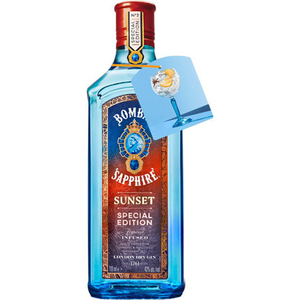 Bombay Sapphire "Sunset" Gin (70 cl.)-Mr. Booze.dk