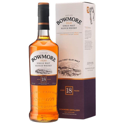 Bowmore 18 YO Islay Single Malt Scotch (70 cl.)-Mr. Booze.dk