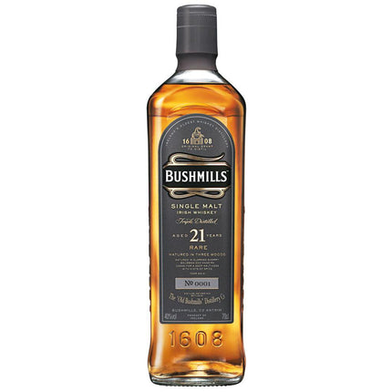 Bushmills 21 YO Irish Single Malt Whisky(70 cl.)-Mr. Booze.dk