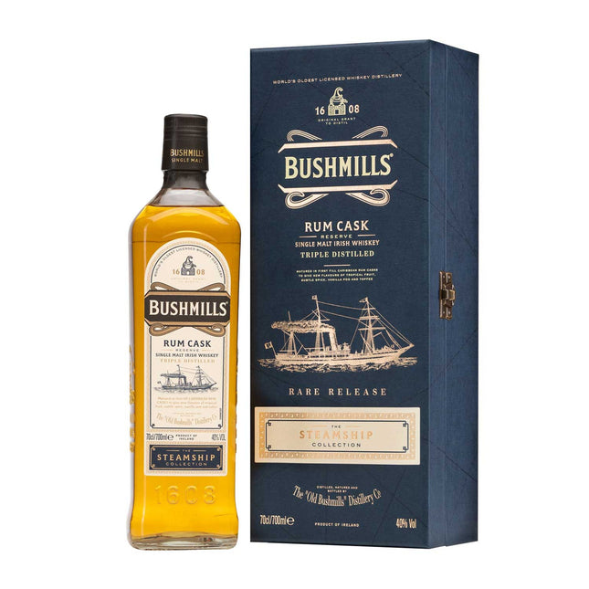 Bushmills "Rum Cask " Steamship Collection (70 cl.)-Mr. Booze.dk