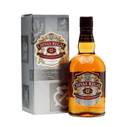 Chivas Regal 12 YO Blended Scotch Whisky (100 cl.)-Mr. Booze.dk