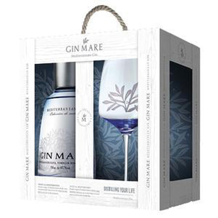 Gin Mare Giftpack m/Gin Mare Glas (70 cl.)-Mr. Booze.dk