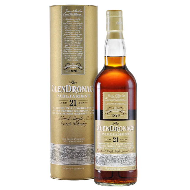 GlenDronach "Parliament" 21 YO Single Malt Scotch (70 cl.)-Mr. Booze.dk