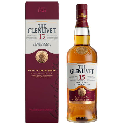 Glenlivet 15 YO Speyside Single Malt Scotch (70 cl.)-Mr. Booze.dk