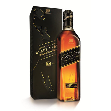Johnni Walker "Black Label" Blended Scotch Whisky (100 cl.)-Mr. Booze.dk