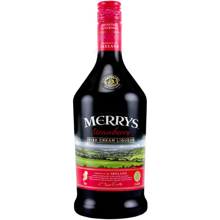 Merrys Strawberry Irish Cream Liqueur (70 cl.)-Mr. Booze.dk