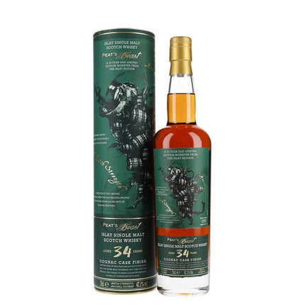 Peat's Beast "Cognac Cask" 34 YO Single Malt Scotch (70 cl.)-Mr. Booze.dk