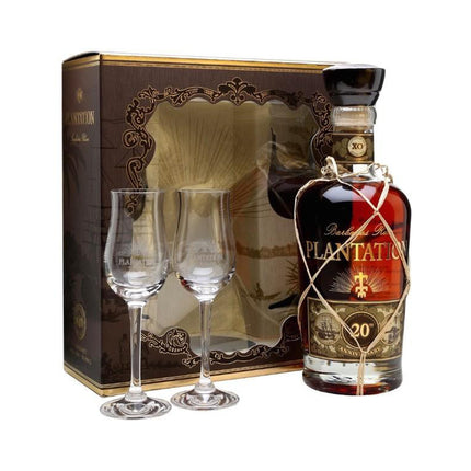 Plantation 20th Anniversary (Giftbox m/2 glas) (70 cl.)-Mr. Booze.dk