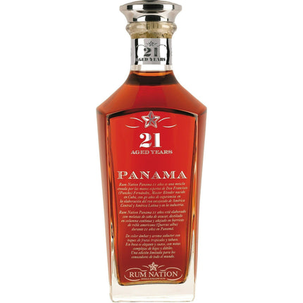 Rum Nation Panama 21 YO Decanter (70 cl.)-Mr. Booze.dk