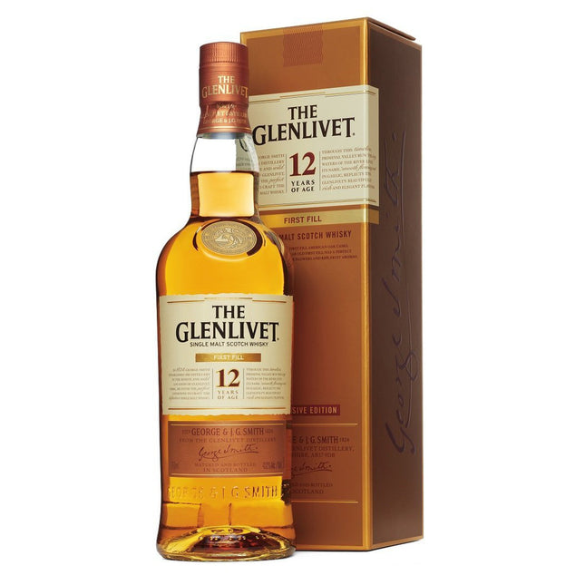 The Glenlivet "First Fill" 12 YO Single Malt Scotch (70 cl.)-Mr. Booze.dk