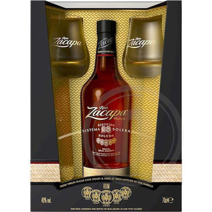 Zacapa Centenario 23 YO (Giftbox m/2 glas) (70 cl.)-Mr. Booze.dk